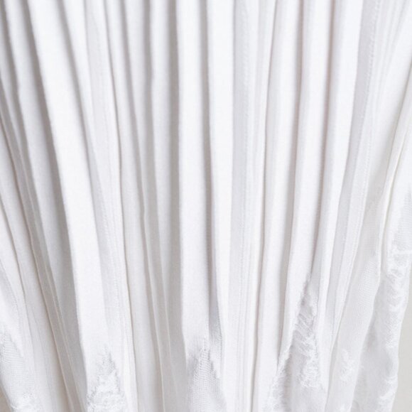 Balmain	White Pleated Skirt with Lace (NWT) - Picture 5 of 5